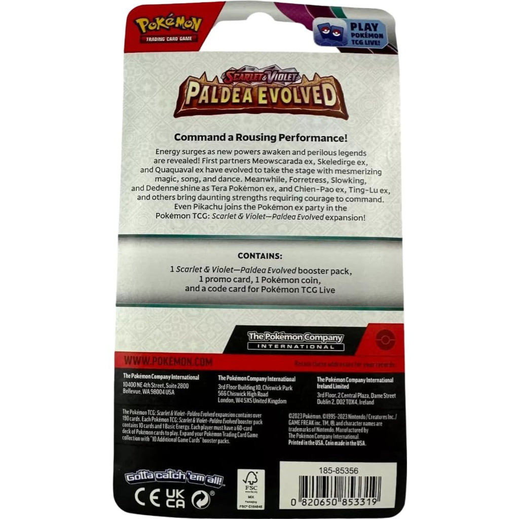 Pokemon TCG: Scarlet & Violet Paldea Evolved Checklane Blister (Growlithe)