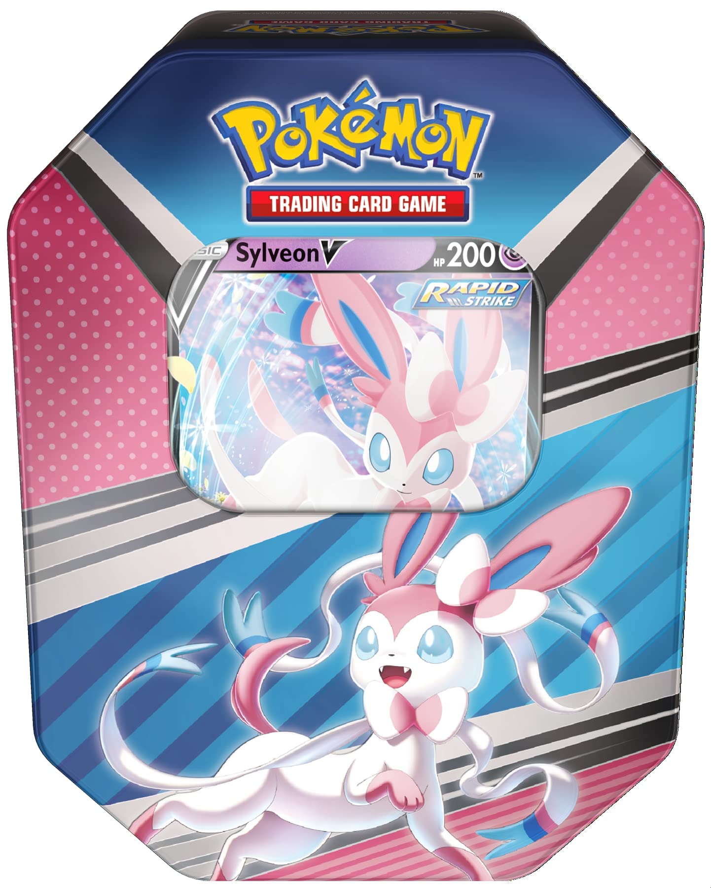 PoKéMoN TCG: V Heroes Tin - Espeon V, Umbreon V or Sylveon V (One at Random) | Card Game | Ages 6+ | 2 Players | 15 Minutes Playing Time, Multicolor (POK85015D6)