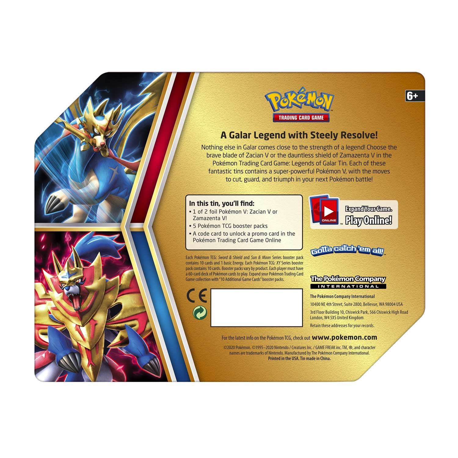 Pokemon TCG: Legends of Galar Tins Randomly Selected