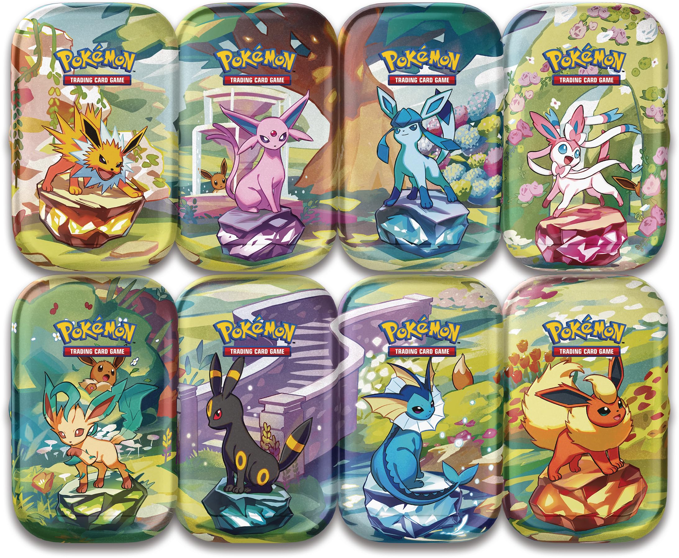 Pokémon TCG: Scarlet & Violet—Prismatic Evolutions Mini Tin – Leafeon (2 Booster Packs & 1 Coin)